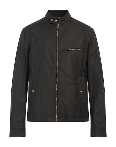 BELSTAFF Biker jacket Dark green 100% Cotton
