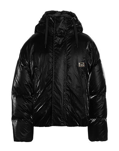 DOLCE&GABBANA Shell  jacket Black 100% Polyamide, Polyester, Elastane