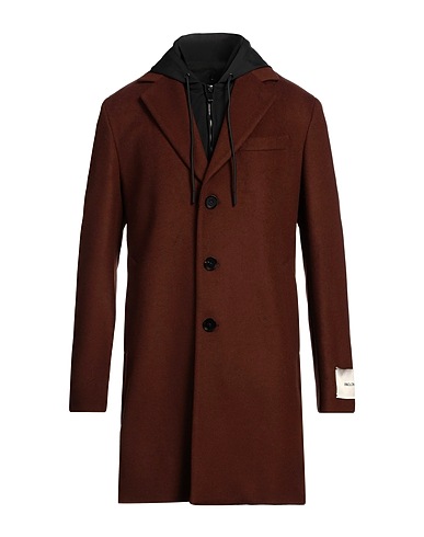 PAOLONI コート ブラウン バージンウール 70% / ナイロン 20% / カシミヤ 10%