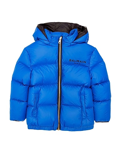 BALMAIN Shell  jacket Bright blue 100% Polyamide, Polyester