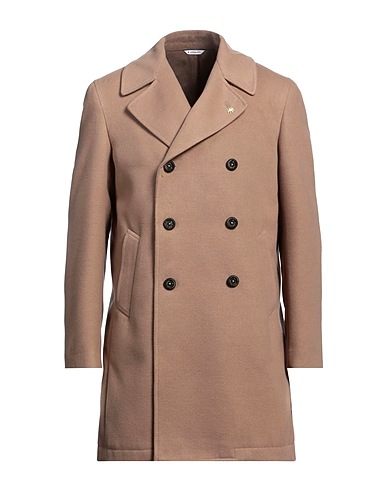 MANUEL RITZ Coat Camel 83% Polyester, 15% Viscose, 2% Elastane