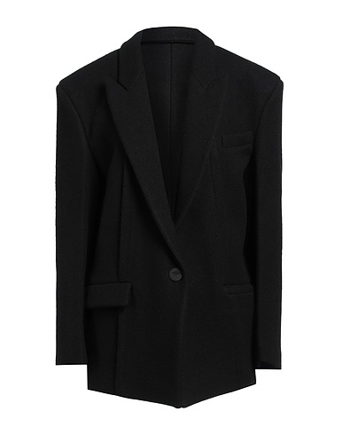 THE ATTICO Coat Black 75% Virgin Wool, 25% Polyamide