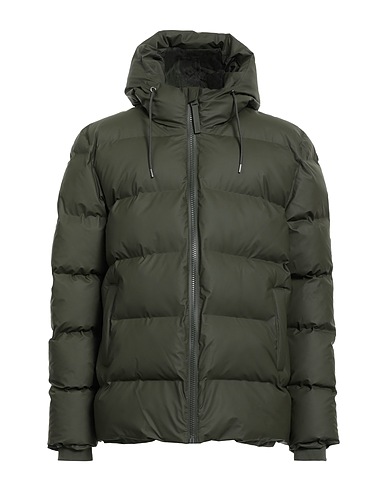 RAINS Shell jacket Military green 100% Polyester, Polyurethane