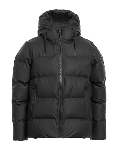 RAINS Shell  jacket Black 100% Polyester, Polyurethane