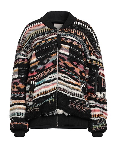 LANEUS Bomber Black 35% Synthetic fibers, 26% Alpaca wool, 24% Polyacrylic, 12% Virgin Wool, 3% Cashmere