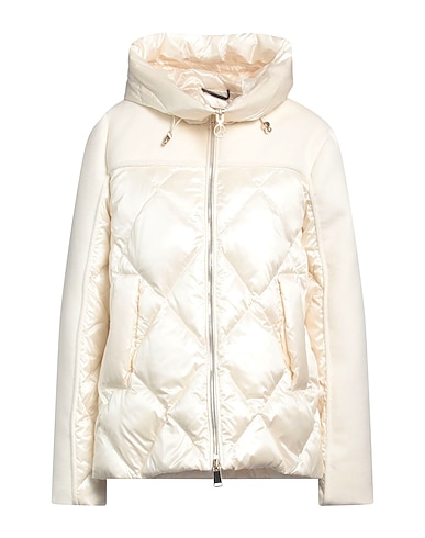 PEOPLE OF SHIBUYA Shell jacket Ivory 53% Polyester, 47% Polyamide, Wool