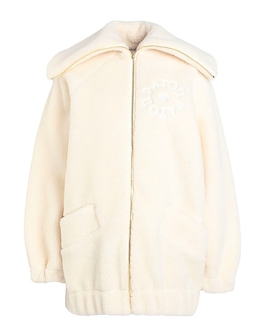 PATOU Teddy Coat Ivory 82% Polyester, 18% Cotton