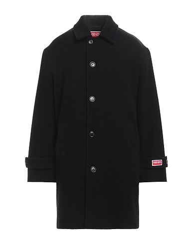 KENZO Coat Black 70% Wool, 30% Polyamide