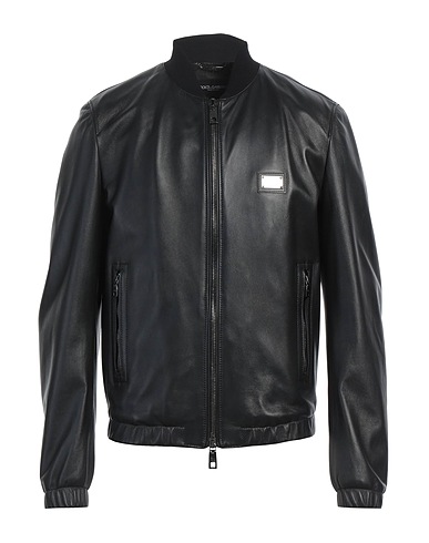 DOLCE&GABBANA Bomberjacke Schwarz 100% Lammleder