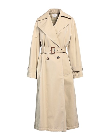 MCQUEEN Double breasted pea coat Beige 100% Cotton