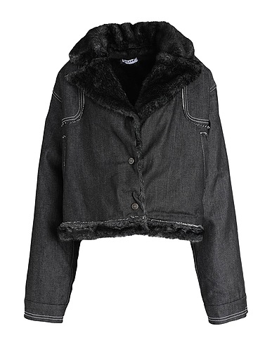 JULFER Giubbotto jeans Nero 100% Cotone