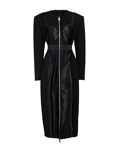 DOLCE&GABBANA Coat Black 66% Virgin Wool, 29% Polyamide, 5% Silk
