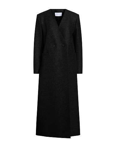 HARRIS WHARF LONDON Coat Charcoal 100% Virgin Wool