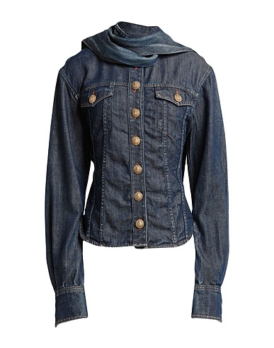 BALMAIN Denim jacket Blue 97% Cotton, 3% Elastane