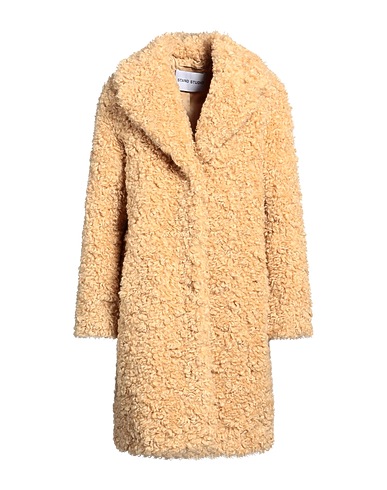STAND STUDIO Teddy Coat Camel 100% Polyester