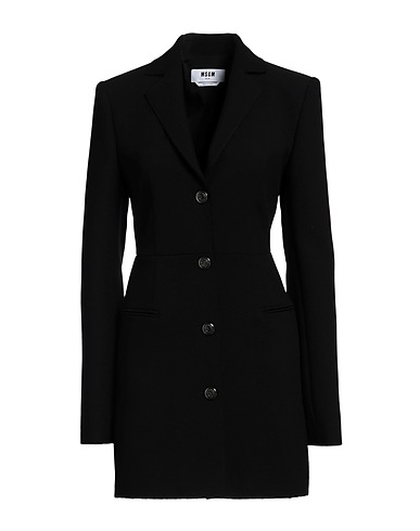 MSGM Full-length jacket 84% Polyester, 10% Viscose, 6% Elastane