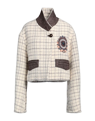 ETRO Jacket Ivory 58% Virgin Wool, 14% Alpaca wool, 14% Mohair wool, 14% Polyamide, Viscose