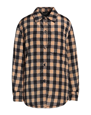 OTTOD'AME Checked shirt Camel 100% Polyester