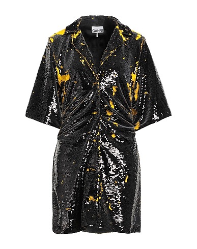GANNI Sequin dress Black 100% Recycled polyester