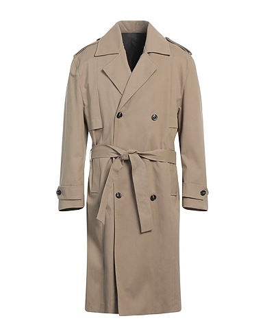 WHY NOT BRAND Double breasted pea coat Sand 98% Cotton, 2% Elastane