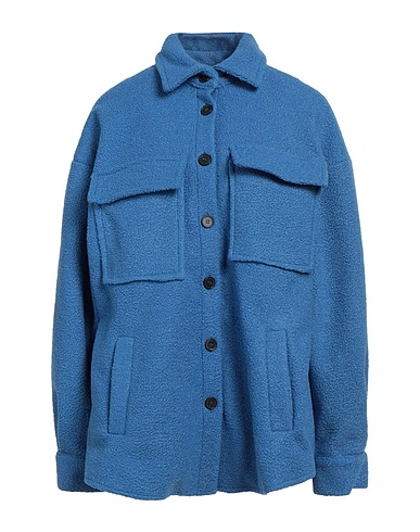 VICOLO Solid colour shirts & blouses Azure 100% Polyester