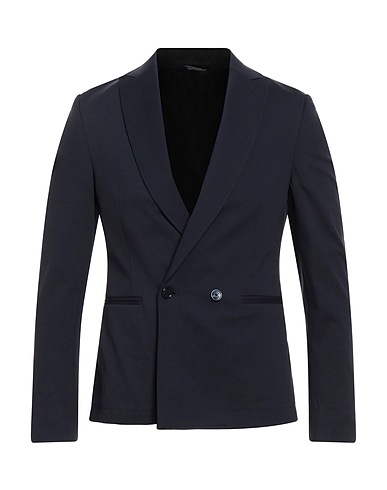 GREY DANIELE ALESSANDRINI Blazer Blu notte 52% Cotone, 40% Poliammide, 8% Elastan