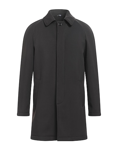 GREY DANIELE ALESSANDRINI Coat 94% Polyester, 6% Elastane