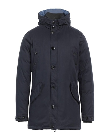 FRED MELLO Coat Navy blue 48% Polyester, 42% Cotton, 10% Polyamide