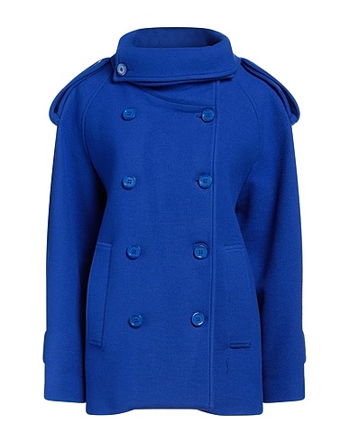 DONDUP Coat Blue 75% Virgin Wool, 20% Polyamide, 5% Cashmere