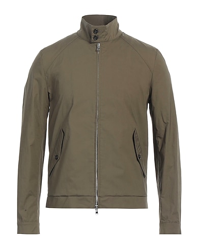 DANIELE ALESSANDRINI HOMME Jacket Military green 95% Cotton, 5% Elastane