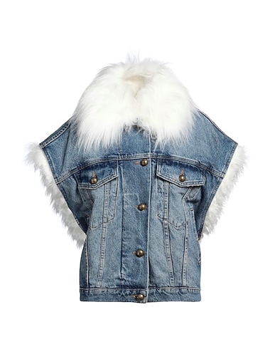 PINKO Giubbotto jeans Blu 100% Cotone, Acrilico