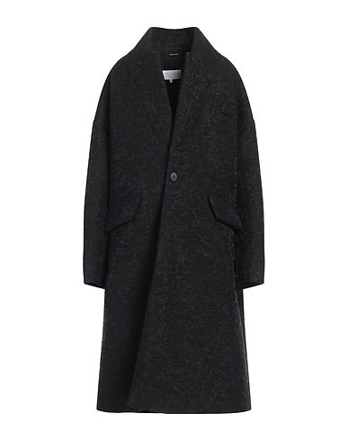MAISON MARGIELA Coat Black 68% Cotton, 23% Polyamide, 9% Polyester, Polyurethane