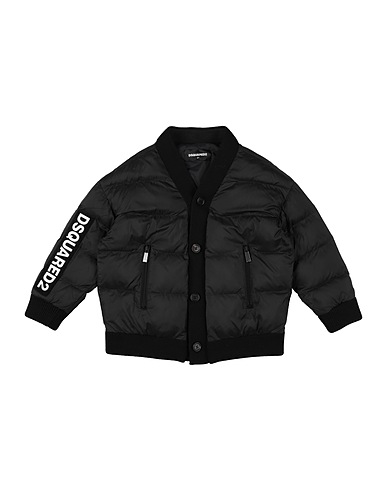 DSQUARED2 Piumino Nero 100% Poliestere, Lana, Elastan