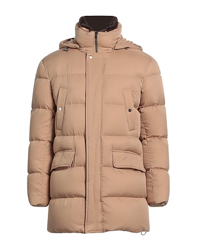 HERNO Shell jacket Camel 100% Polyester, Cotton