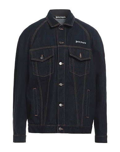 PALM ANGELS Denim jacket Blue 100% Cotton, Polyester