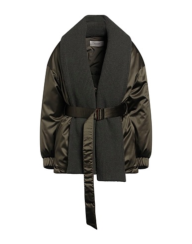 AGNONA Jacket Military green 100% Polyester, Cashmere