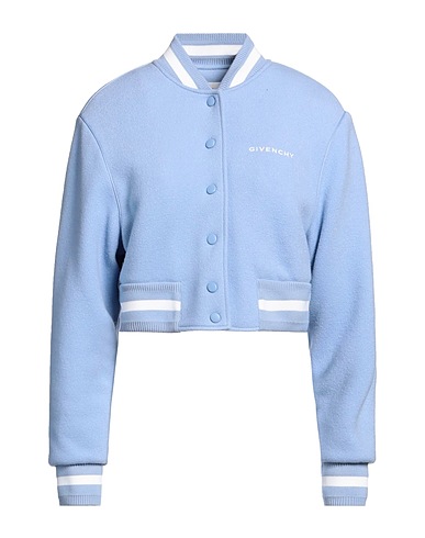 GIVENCHY Jacket Sky blue 100% Wool, Polyester, Polyamide, Elastane, Ceramic