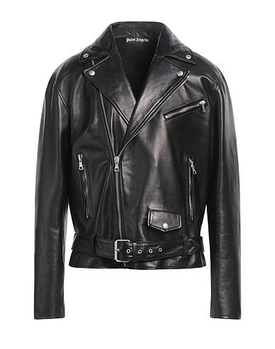 PALM ANGELS Biker jacket Black 100% Lambskin