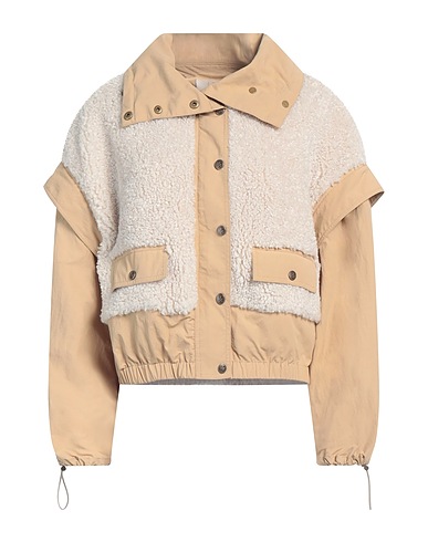 ULLA JOHNSON Teddy Coat Beige 100% Polyester, Nylon