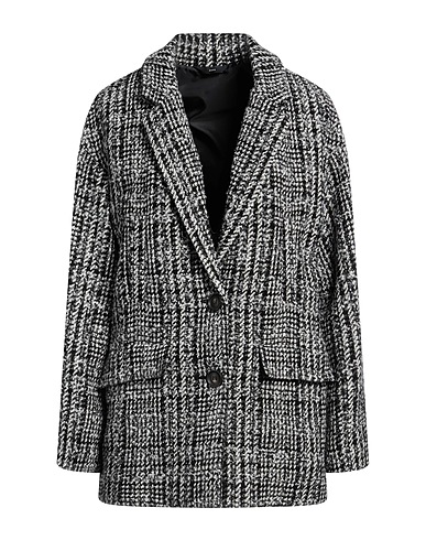 HEVÒ Coat Black 60% Acrylic, 25% Wool, 12% Polyester, 3% Other Fibres