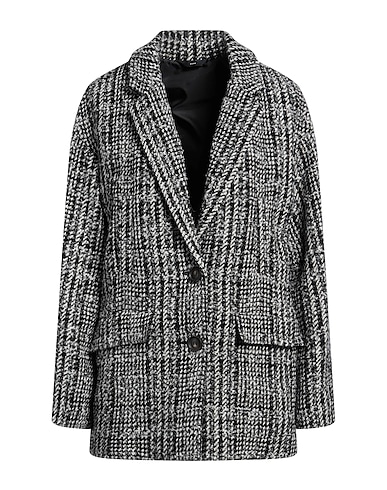 HEVÒ Manteau long NERO 60% Acrylique, 25% Laine, 12% Polyester, 3% Autres fibres