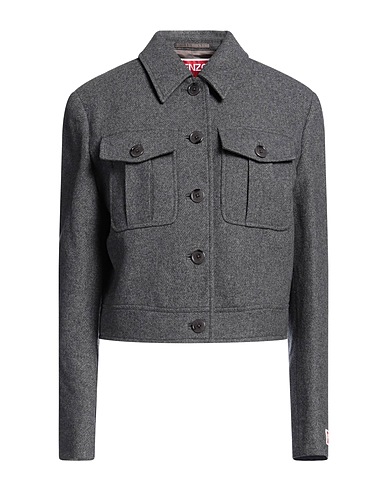 KENZO Coat Grey 70% Wool, 30% Polyamide