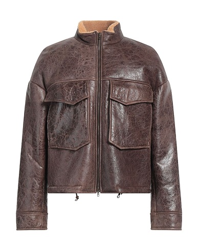 B-USED Giubbotto Pelle Testa di moro 100% Pelle ovina