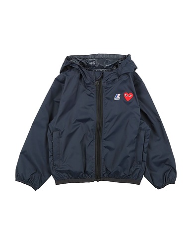 COMME des GARÇONS PLAY x K-WAY Giubbotto Blu notte 100% Poliammide