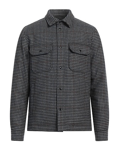 WOOLRICH Shell jacket Grey 60% Wool, 35% Polyester, 5% Polyamide