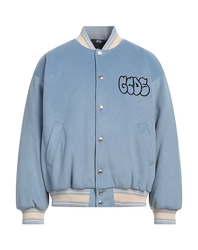 GCDS Jacket Light blue 100% Polyester, Cotton