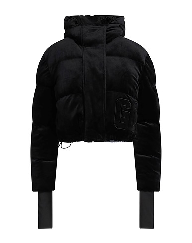 GCDS Shell jacket Black 92% Polyester, 8% Elastane