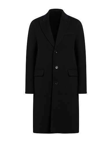 FENDI Coat Black 99% Virgin Wool, 1% Silk