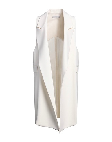 AGO E FILO Full-length jacket Ivory 53% Polyester, 43% Virgin Wool, 4% Elastane