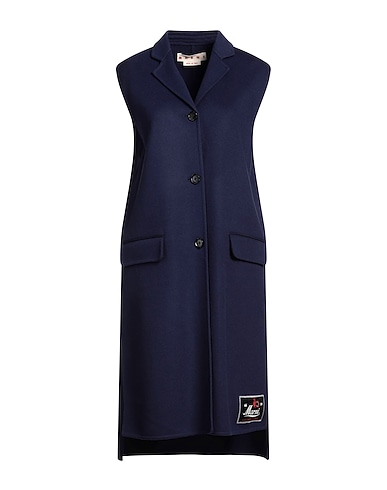 MARNI Coat Navy blue 90% Virgin Wool, 7% Cashmere, 3% Polyamide